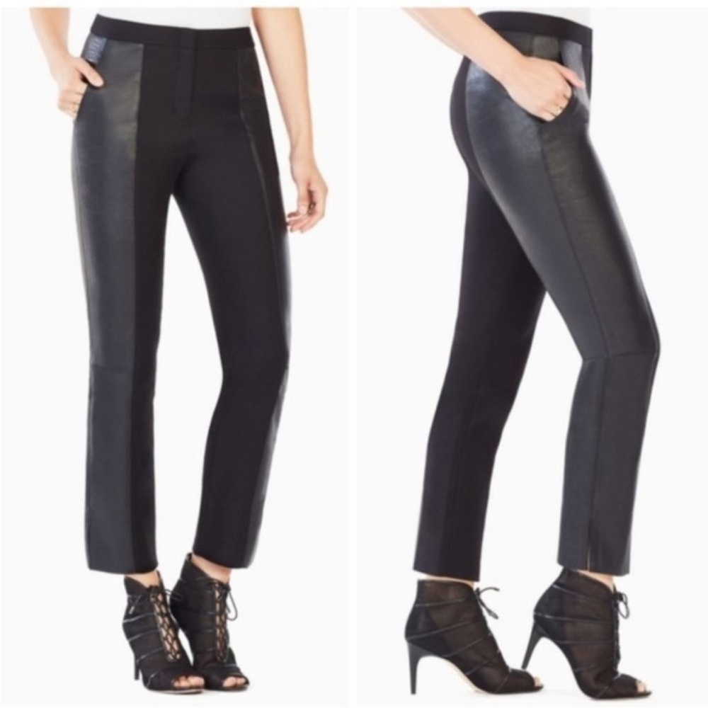 BCBGMaxAzria Brennan Faux Leather-Paneled Pants